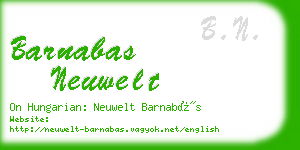 barnabas neuwelt business card